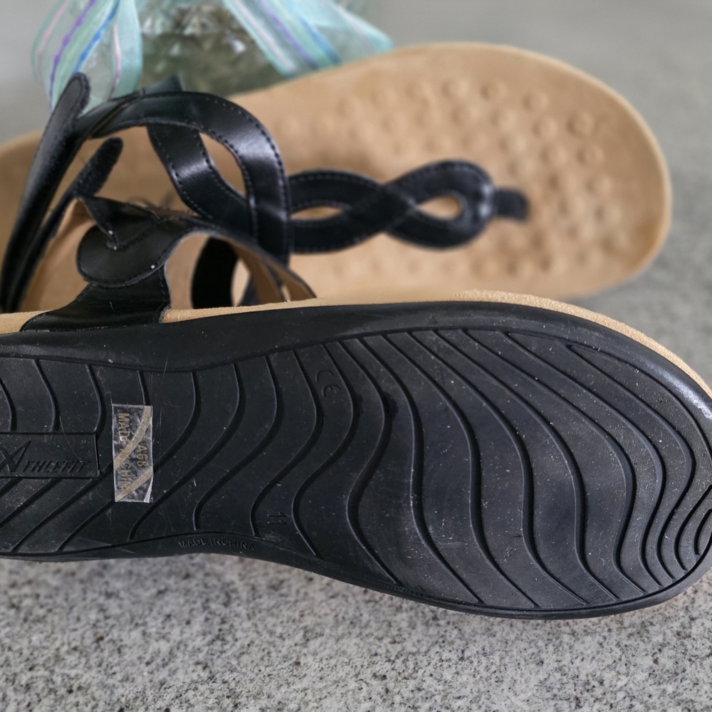 Athlefit Orthopedic Arch Support Comfort T-strap Thong Sandals Size 11M - Picture 4 of 5